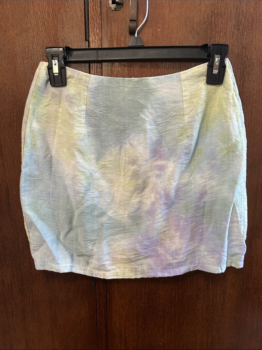 SHEIN pastel watercolor tie-dye mini skirt Size S/4